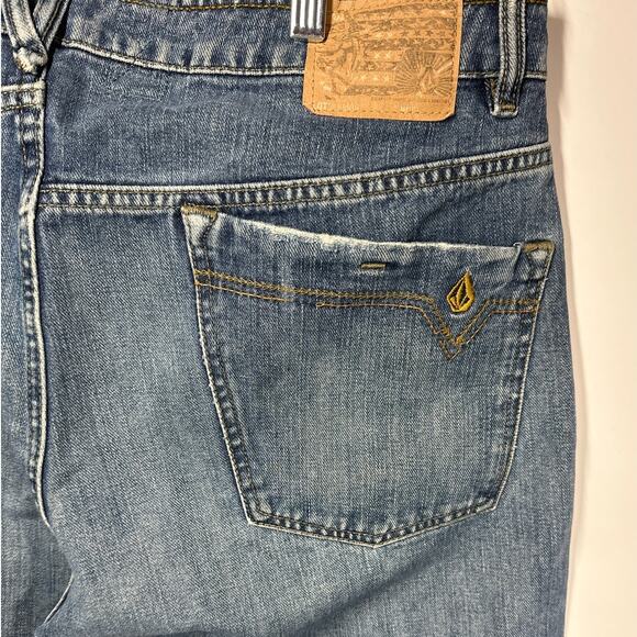 Volcom Enowen Classic Straight Leg Denim Skater Jeans Streetwear Blue Size 38 - Picture 11 of 16
